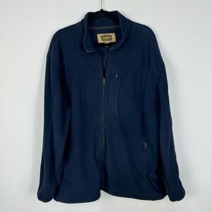 Foundry Navy Blue Fleece Full Zip Jacket Outdoor